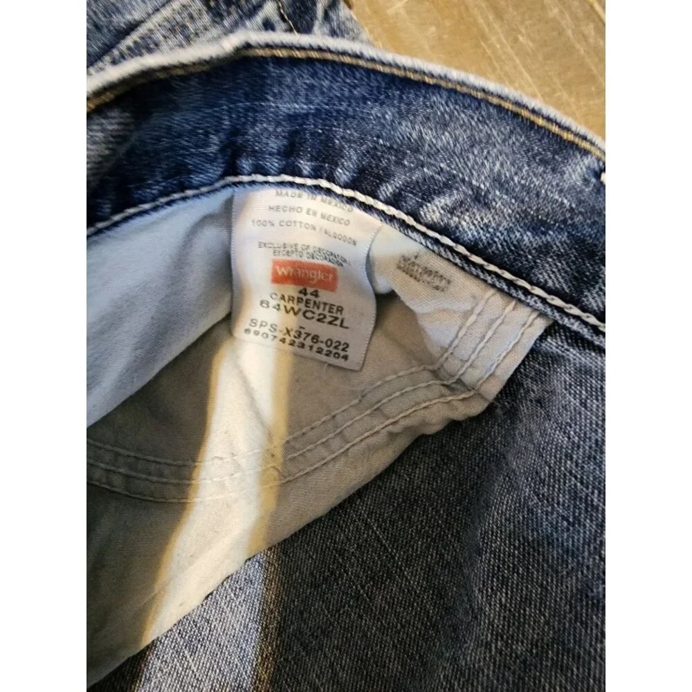 Vintage Wrangler Carpenter Shorts‎ Mens Size 44 Denim Blue Light Wash
